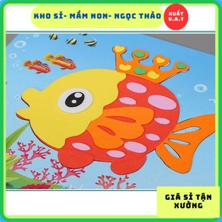 [Kho Sỉ] Tranh dán xốp khổ a4 - Tranh Thủ Công Cho Bé