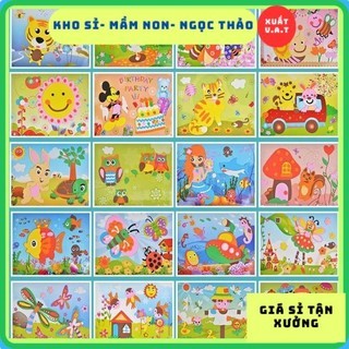 [Kho Sỉ] Tranh dán xốp khổ a4 - Tranh Thủ Công Cho Bé