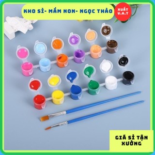 [Hàng Nhập Khẩu] Bộ 6/8/12 Màu Nước Acrylic tô màu/ tô tượng cho bé