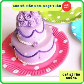 Dĩa Giấy Chấm Bi 19cm - 10 Cái