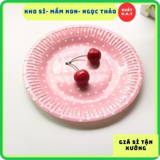 Dĩa Giấy Chấm Bi 19cm - 10 Cái