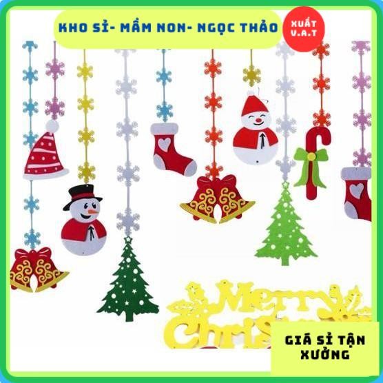 Rèm nỉ Noel trang trí 3D