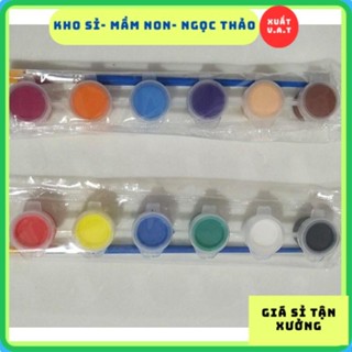  Bộ 12 Màu Nước Acrylic Tặng Kèm 2 Cọ Vẽ tô màu  tô tượng cho bé 