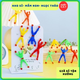 10 cáiHình người leo núi, leo tường dính đầy màu sắc. Người nhện bám dính leo tường vui nhộn