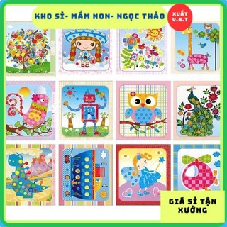 [Kho Sỉ] 10 Tranh dán cúc áo (10 mẫu)