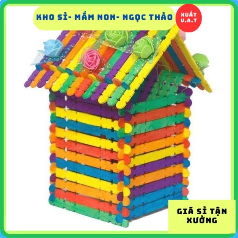 [Kho  Sỉ] Que kem màu răng cưa