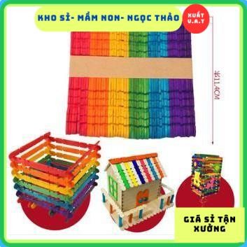[Kho  Sỉ] Que kem màu răng cưa