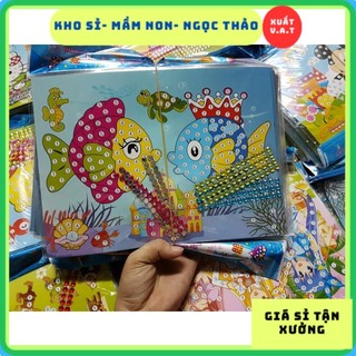 [Kho Sỉ] Combo 10 Tranh đính đá cho bé - Tranh Thủ Công Cho Bé