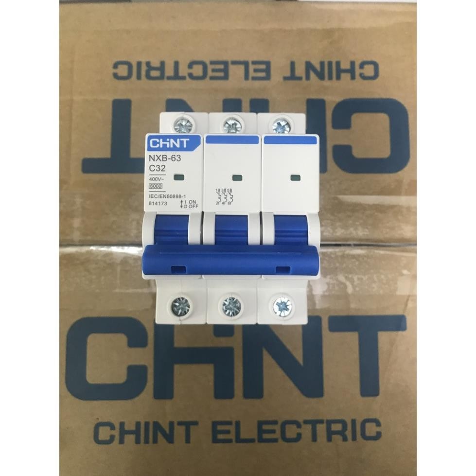 (CHINT) Attomat chint NXB-63 3Pha 32A dòng cắt 6kA , NXB3-32