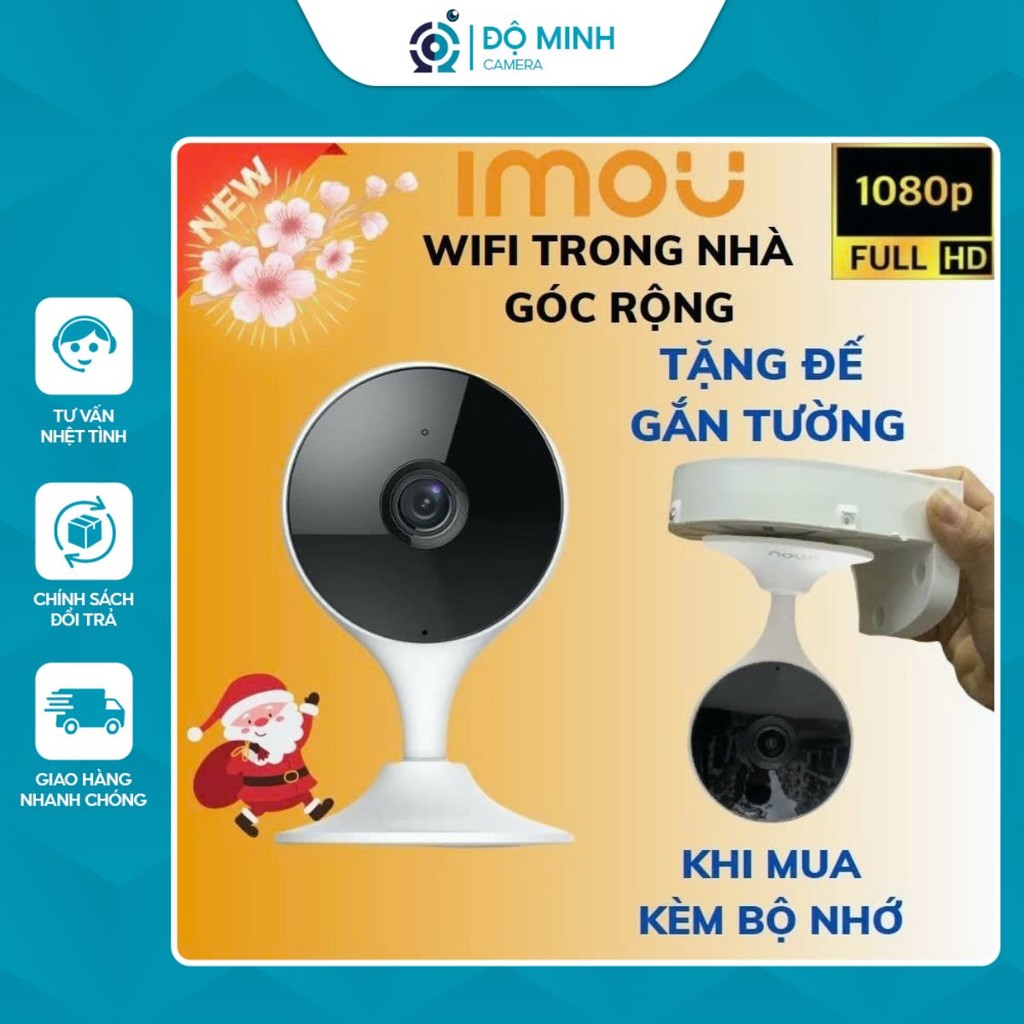 Camera WiFi IMOU Trong Nhà Full HD 1080P - Cue 2E, 2C, C22SP, C22CP, C22EP | Đàm Thoại 2 Chiều, Góc 
