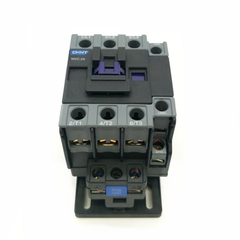 (Chint) Contactor 3 pha 25A , NXC-25 điện áp điều khiển 220VAC và 380VAC chịu tải động cơ 11KW