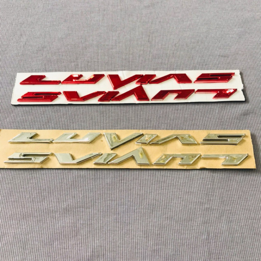 CẶP TEM CHỮ LUVIAS NỔI MẪU ZIN DÁN DÒNG XE LUVIAS ĐỜI CŨ