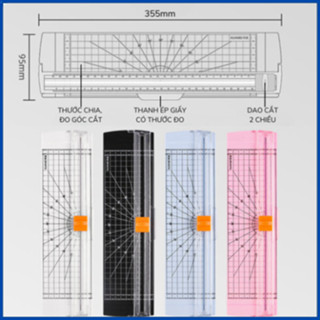 [🚛Free shipping]  Bàn cắt giấy mini khổ A4 tiện lợi, dao rọc giấy lưỡi cắt 2 chiều có thể thay lưỡi dễ dàng tiện lợi