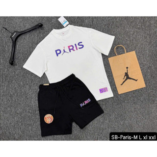 Bộ Quần Áo Nam Mùa Hè PARIS Siêu Chất - Bộ Quần Áo Nam Nữ PSG In Logo Siêu Đẹp Chất Cotton Vải Mịn