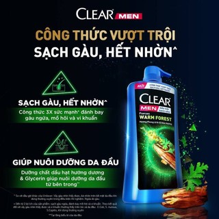 Dầu Gội Clear Men Perfume Warm Forest 600G