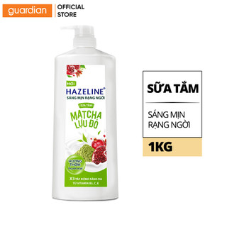  Sữa Tắm Hazeline Dưỡng Thể Giúp Làm Sáng & Mịn Da Từ Thiên Nhiên Matcha Lựu Đỏ 1Kg 