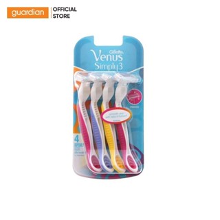 Dao Cạo Râu 3 Lưỡi Venus Simply Gillette Vỉ 4 Cây
