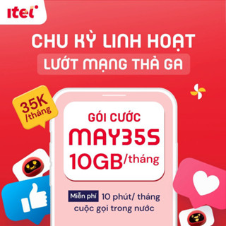 Sim iTEL 4G VINAPHONE MAY35s, MAY79, MAY89 và MAY89s [Sẵn tháng đầu] từ 10G/tháng đến KHÔNG GIỚI HẠN