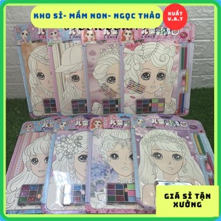   Kho  Sỉ  Vĩ 4 Tranh Trang điểm công chúa búp bê cho bé  - Sỉ HCM 