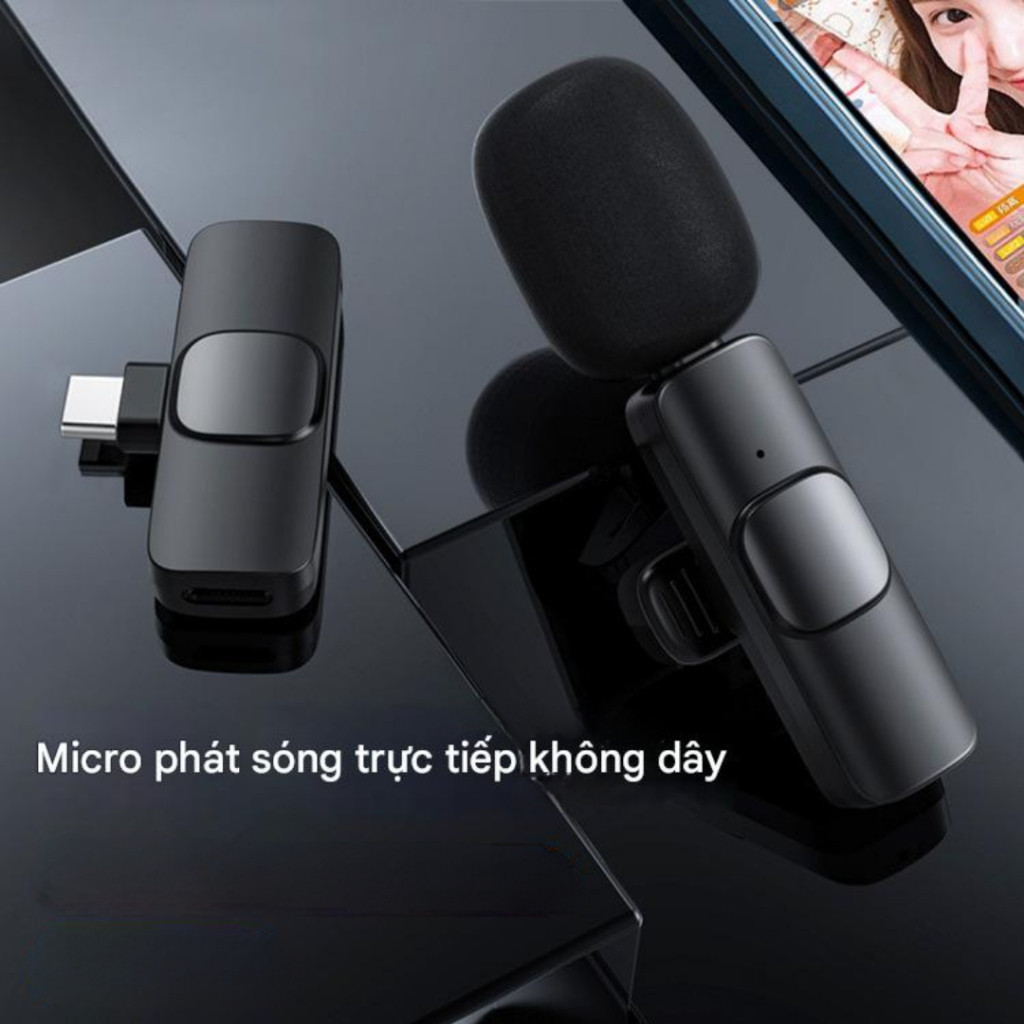 Mic Thu Âm Không Dây Cài Áo K9  Khử Tiếng Ồn Dùng Livetream Ghi Âm Quay Video Đàm Thoại | BigBuy360 - bigbuy360.vn