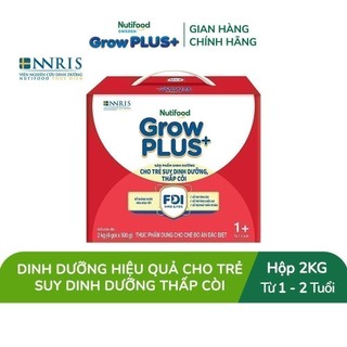  Sữa bột Nutifood GrowPLUS+ Suy Dinh Dưỡng  Đỏ  1+ - Tăng Cân Tăng Chiều Cao  Hộp 2 Kg  