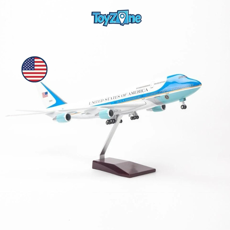 Mô hình máy bay Air Force One Boeing B747 47cm lắp ráp có đèn Everfly