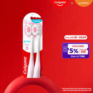 Bộ Đôi Bàn Chải Đánh Răng Tạo Bọt Siêu Mịn Colgate Cushion Clean 