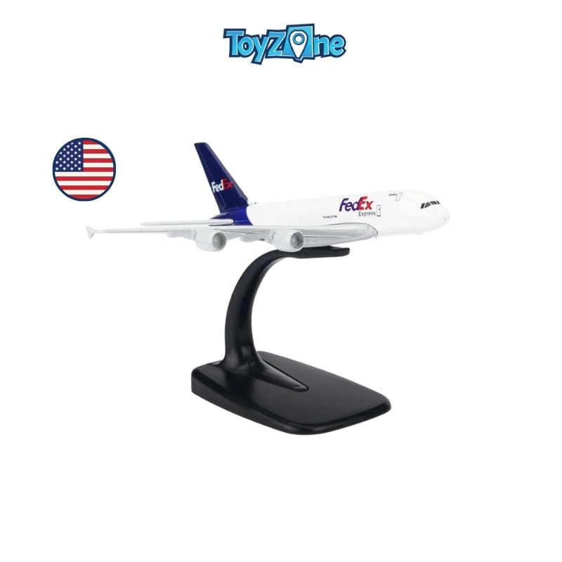 Mô hình máy bay FedEx Express Airbus A380 16cm Everfly