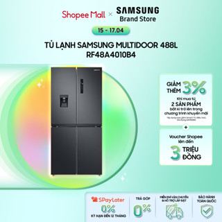 [Miễn phí lắp đặt + Freeship] Tủ Lạnh Samsung 4 Cửa với Twin Cooling Plus 488L màu Đen RF48A4010B4/SV