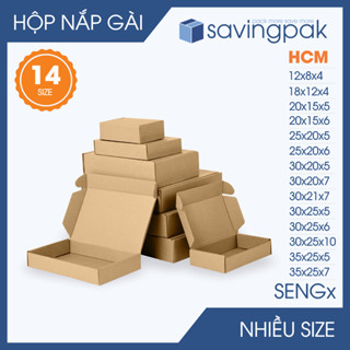 SENG - 100 Hộp carton nắp gài đóng hàng giá rẻ - Size trung lớn - Hộp gói hàng, hộp quà thời trang