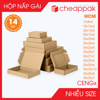 CENG - 100 Hộp carton nắp gài đóng hàng giá rẻ - Size trung lớn - Hộp gói hàng, hộp quà thời trang