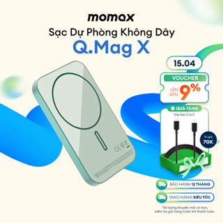 Pin Sạc Dự Phòng Không Dây Từ Tính 5000mAh/10000mAh/20000mAh MOMAX Q.Mag X/X1/X2 | Sạc Nhanh 15W | Chính hãng BH 12T