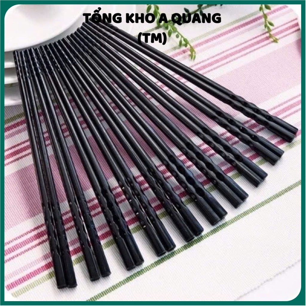 10 ĐÔI ĐŨA NHỰA LƯỢN SÓNG,  Đũa Nhựa Phip Đen - DUAANCOM85