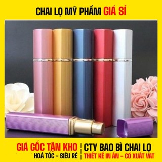 [NGUỒN SỈ] Chai Lọ Chiết Nước Hoa Vuông Nhôm 12ml | Đựng Dầu Thơm, Serum Mini