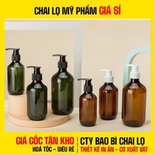 [NGUỒN SỈ] Chai Lọ Xịt Vòi Nhấn Nhựa PET 300ml – 1 Lít | Đựng Dầu Gội, Sữa Tắm, Lotion