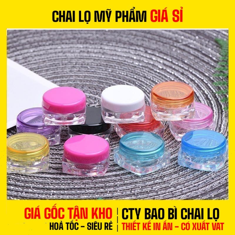 [COMBO 20 CÁI] Hũ Đựng Kem Nhựa Trong Suốt Mica 3g–10g | Chiết Mỹ Phẩm, Kem Dưỡng Mini