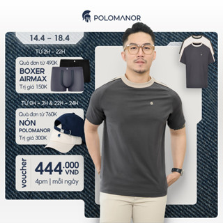 Áo thun nam cổ tròn TSHIRT HANKI, BST 2025 vải cotton cao cấp thoải mái - POLOMANOR