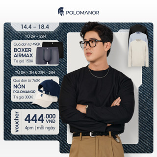 Áo thun nam tay dài cổ tròn cao cấp LIAM, BST FALL WINTER, Cotton Poly chống nhăn - POLOMANOR