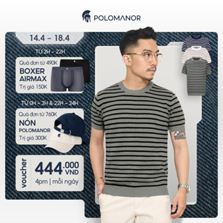 Áo thun nam cổ tròn cao cấp HORIZ, BST FALL WINTER, vải dệt kim, sang trọng - POLOMANOR