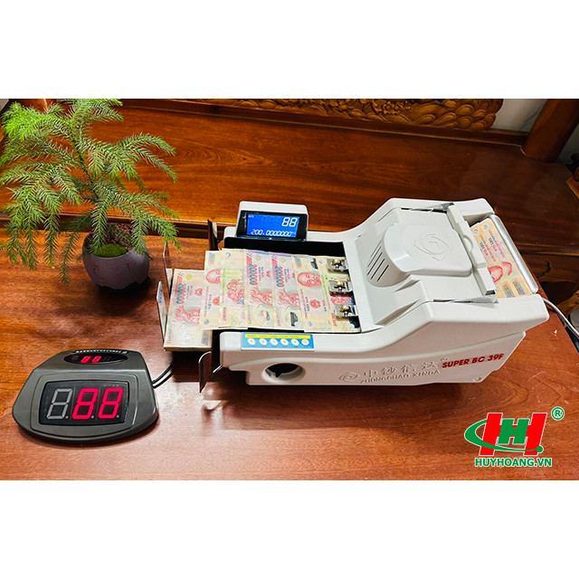 Máy đếm tiền xinda bc 39F tổng tiền nhiều mệnh giá, phân biệt tiền giả, phân loại mệnh giá mới nhất 