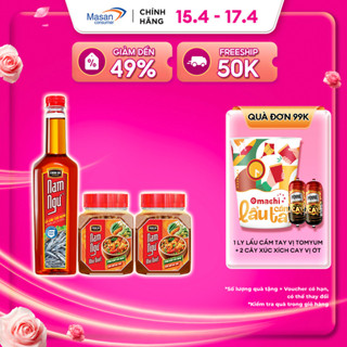 Combo nước mắm Nam Ngư 750ml + Combo 2 Kho Quẹt Nam Ngư Tôm Khô Cà Mau Tóp Mỡ Ba Chỉ 200gr