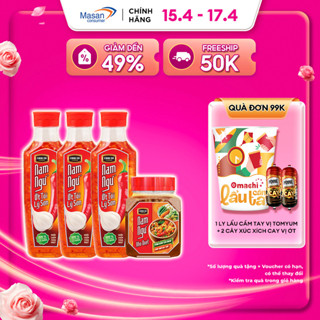 Combo 3 Nước Mắm Pha Sẵn Nam Ngư Ớt Tỏi Lý Sơn 300ml & Kho quẹt Nam Ngư Tôm Khô Cà Mau Tóp Mỡ