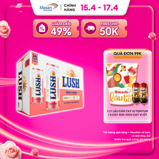 [DATE 12.2024] - Bia Lush Citrus Madness vị Bưởi Hồng Thanh Mát - Thùng 24 Lon 330ML (Nồng độ cồn 4%)