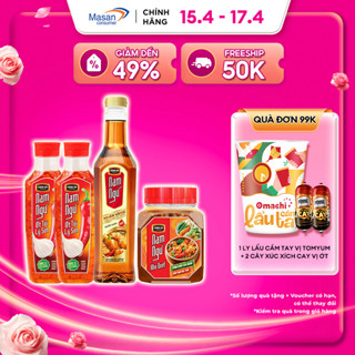Combo 1 kho quẹt + 1 Nước mắm Nam Ngư cao cấp nhãn vàng 650ml + 1 Combo 2 Nước mắm Nam Ngư tỏi ớt Lý Sơn chai 300ml