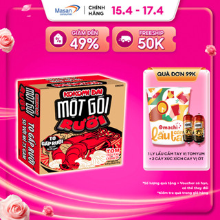 Mì Kokomi Đại Một Gói Rưỡi Tôm Chua Cay Chanh Ớt - Thùng 30 Gói x 113g