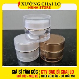 [COMBO 5 CÁI] Hũ Chiết Mỹ Phẩm 5g 10g 20g | Hũ Đựng Kem Face Tròn RC, Nắp Trơn Có Lót