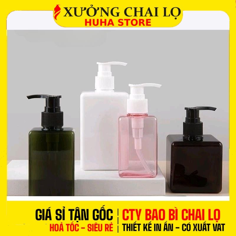 [COMBO 3 CÁI] Chai Xịt Vòi Nhấn Nhựa PET 100ml - 250ml | Chai Chiết Sữa Tắm, Dầu Gội, Lotion, Mỹ Phẩm Du Lịch