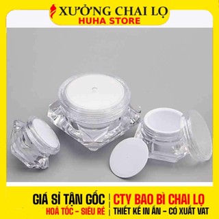 [COMBO 10 CÁI] Hũ Chiết Mỹ Phẩm Kim Cương 3g 5g 10g Nhiều Màu | Hũ Đựng Kem Mini
