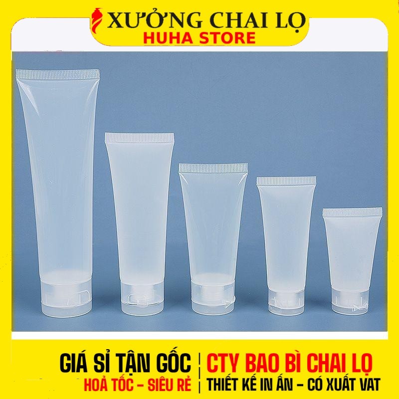 [COMBO 10 CÁI] Tuýp Chiết Mỹ Phẩm 5ml-250ml | Vỏ Tuýp Nhựa Đựng Sữa Rửa Mặt, Dầu Gội, Sữa Tắm, Kem Dưỡng