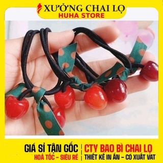 [BUÔN SỈ RẺ] Dây Chun Buộc Tóc Cherry, Thun Cột Tóc, Phụ Kiện Tóc Xinh, Hủ Chiết